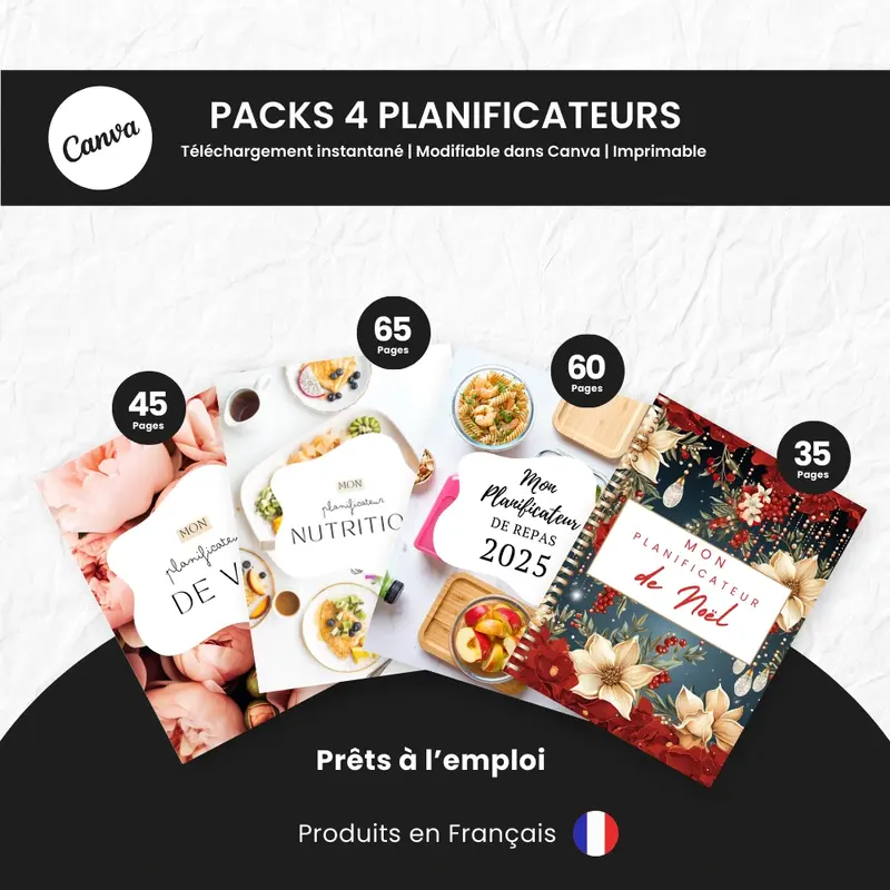 Pack planificateurs pour organiser et structurer votre quotidien