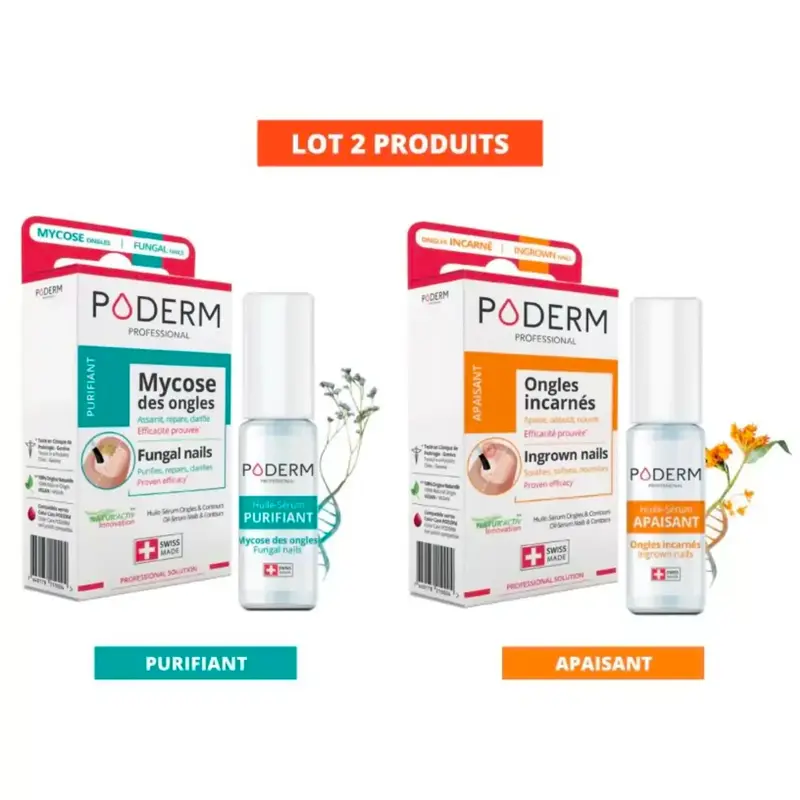 Pack Traitement Sérum Purifiant + Apaisant - 2 x 8 ml - Poderm Professional