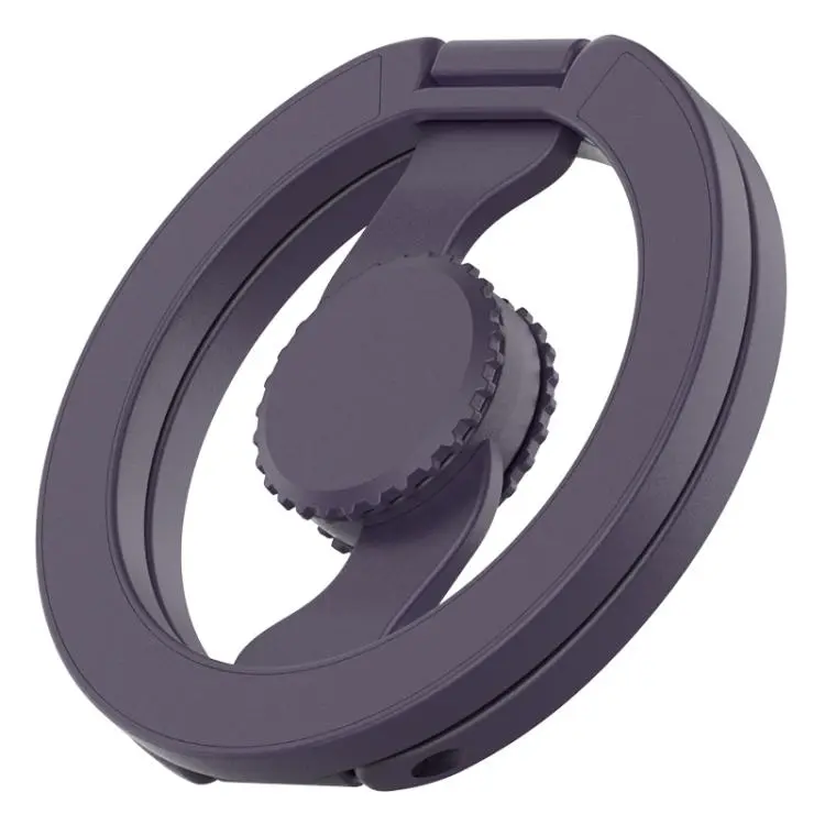 Painted Version Fully Foldable Fingertip Gyroscope Magnetic Phone Holder(Dark Purple)