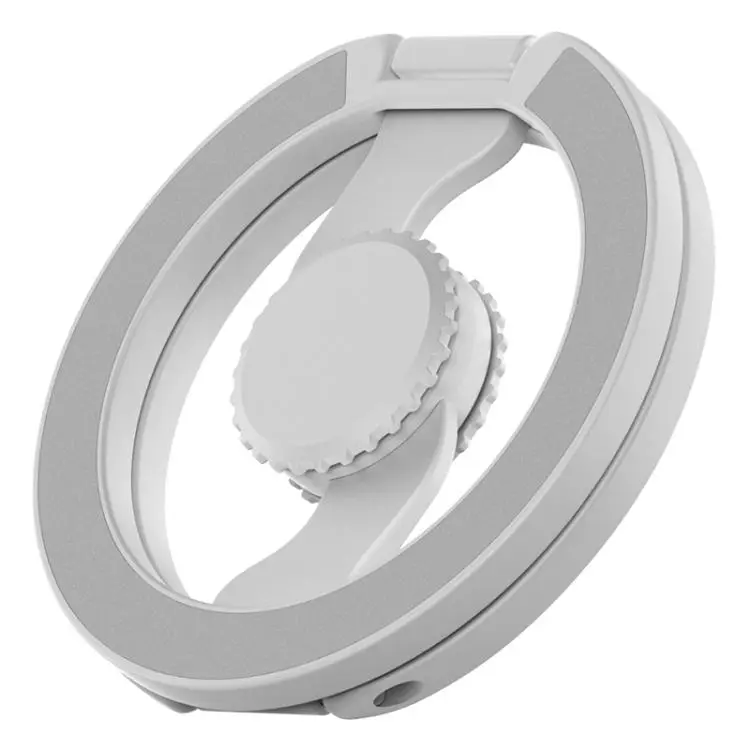 Painted Version Fully Foldable Fingertip Gyroscope Magnetic Phone Holder(White)