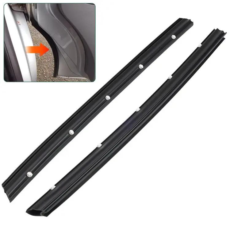 Pair Car Door Seals for Volkswagen T5 H0837565A, 7H0837566A(Black)