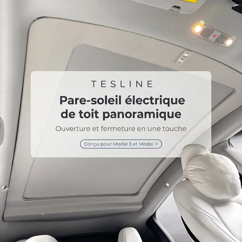 Pare-soleil de toit panoramique rétractable électrique pour Tesla Model 3 et Model Y