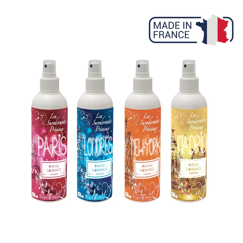 Parfum d'ambiance Surodorant précieux - 2 contenances / 4 senteurs - Sodel