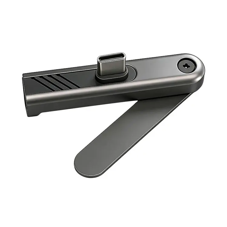 PD240W 2 in 1 Foldable Holder Type-C to Type-C Charging Adapter(Black)