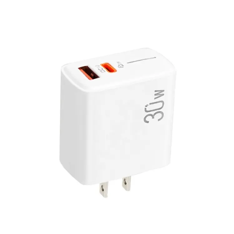 PD31 5V-20V 30W USB-C / Type-C + USB-A Multi Protocol Compatible Charger, US Plug(White)