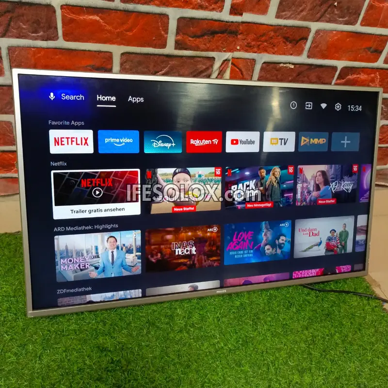 Philips 32 Inch 32PFS6906/12 Android Full HD Smart TV with 3-sided Ambilight, Bluetooth, WiFi, Chromecast - Foreign Used