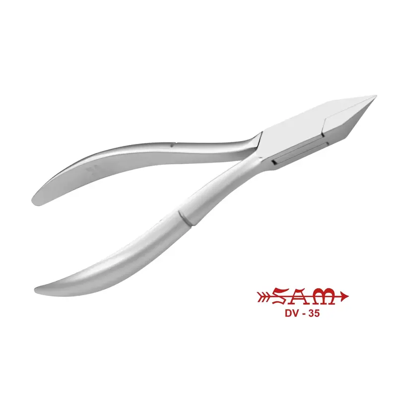 Pince à ongles - Acier inoxydable - Finition satinée - Coupe droite - Mors plats - 11,5 cm - Sam