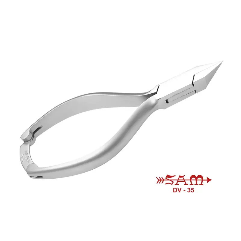 Pince à ongles - Acier inoxydable - Finition satinée - Coupe droite - Mors plats - 13,5 cm - Sam