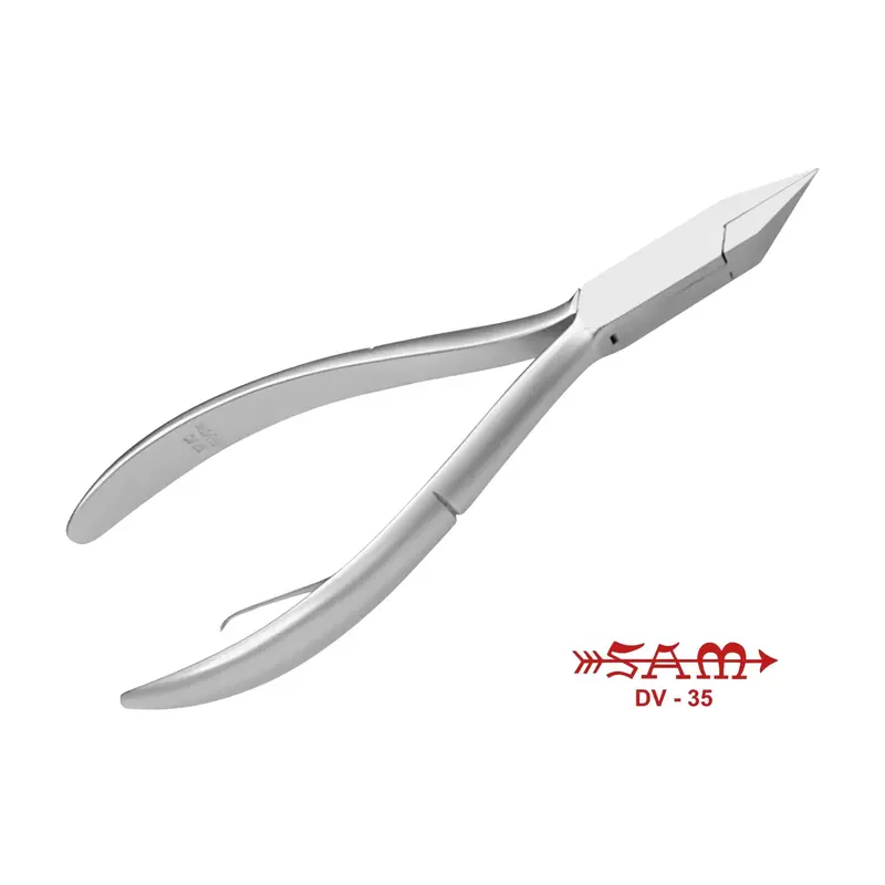 Pince à ongles - Acier inoxydable - Finition satinée - Coupe droite - Mors plats - 13 cm - Sam
