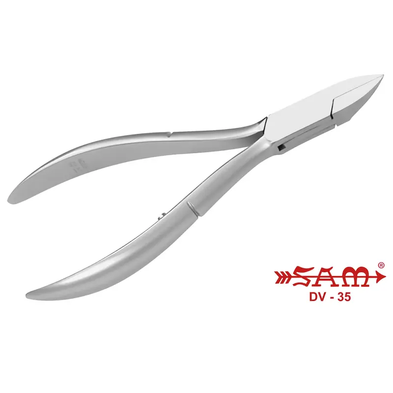 Pince à ongles - Acier inoxydable - Finition satinée - Coupe droite - Mors plats et arrondis - 11,5 cm - Sam