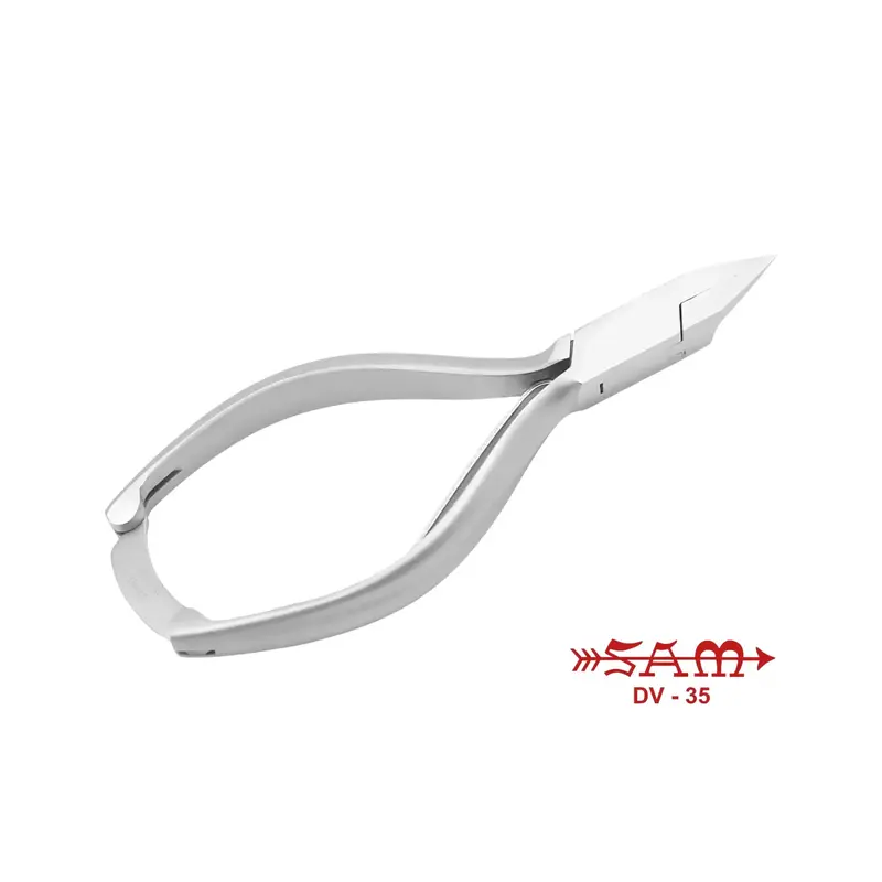 Pince à ongles - Acier inoxydable - Finition satinée - Coupe droite - Mors plats et fins - 13,5 cm - Sam