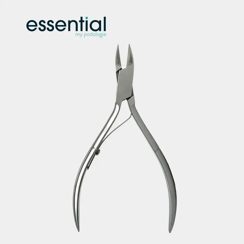 Pince à ongles - Coupe droite - 13 cm - Mors plats 16 mm - Ressort tournant - Inox - Essential by My Podologie