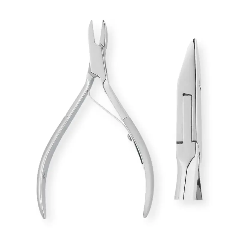Pince à ongles - Coupe droite - Mors plats - Ressort tournant - Inox - Elibasic