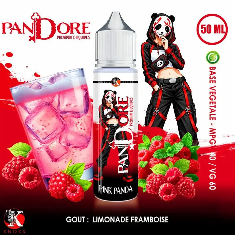 Pink Panda 50ml Pandore - Knoks - Limonade Framboise Extra Frais 0mg