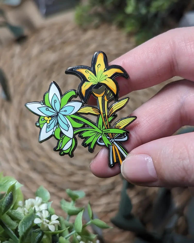 Pin's Métal - Fleur Sonia & Zelda