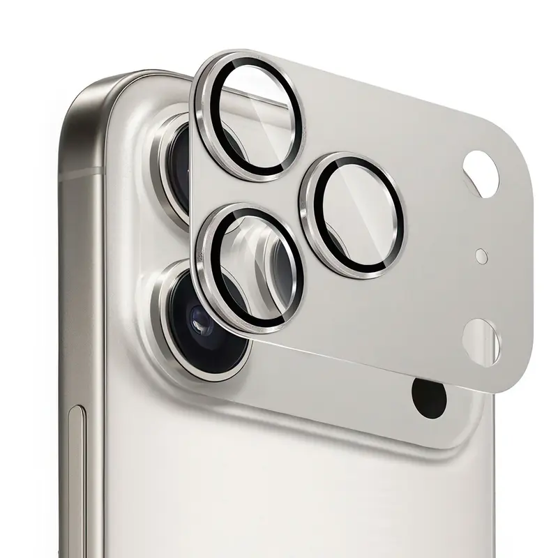 Plaque de protection pour caméra pour iPhone 17 Pro Argent