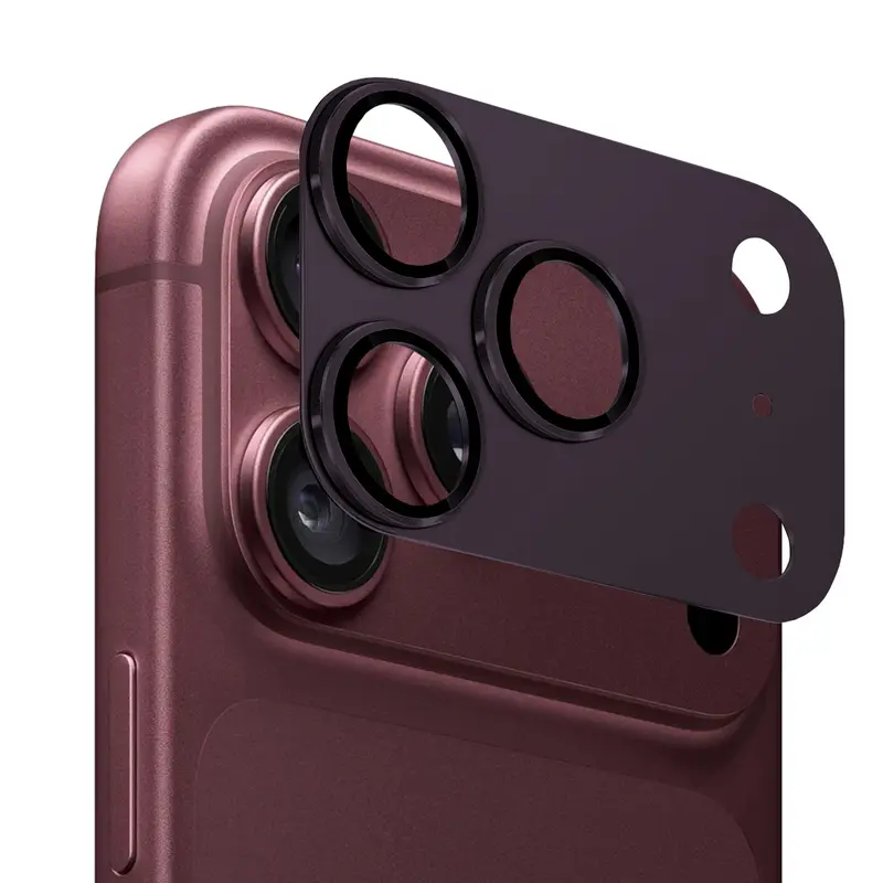Plaque de protection pour caméra pour iPhone 18 Pro max Bordeaux