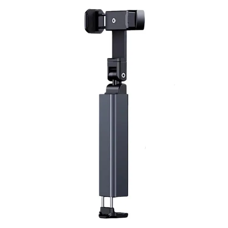 Portable Foldable Rotating Extendable Storage Phone Holder With Clip(Gray Aluminum Alloy)