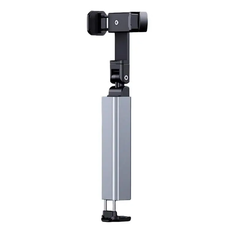 Portable Foldable Rotating Extendable Storage Phone Holder With Clip(Silver Aluminum Alloy)
