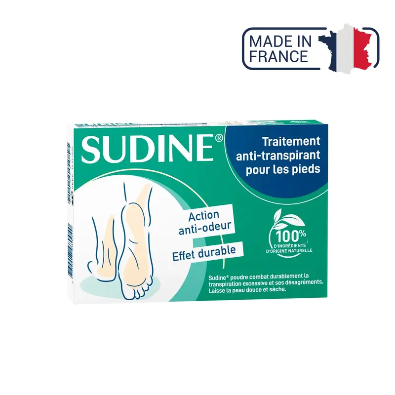 Poudre traitement anti-transpirant pour les pieds - Sudine