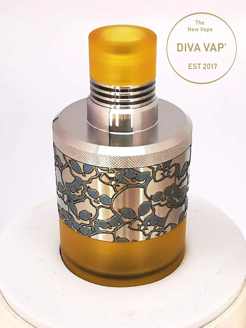 Precisio MTL RTA by BD Vape, Silver, gravure Skulls Edition - Skulls Engraved Edition