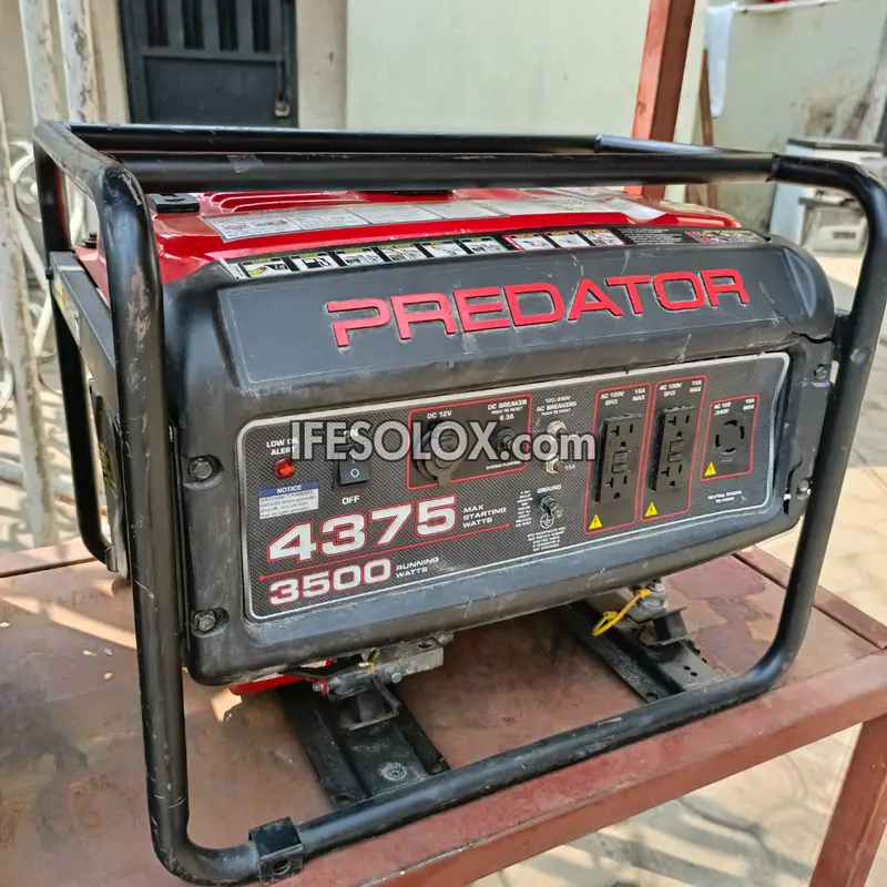 PREDATOR 4375 4375Watts Manual Pure-Copper Petrol Generator - Foreign Used