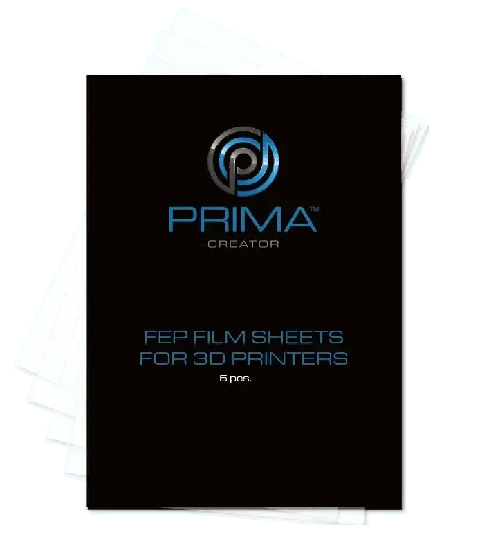 PRIMACREATOR FEP FILM SHEETS FOR 3D PRINTERS - 140 X 200 MM - 5-PACK