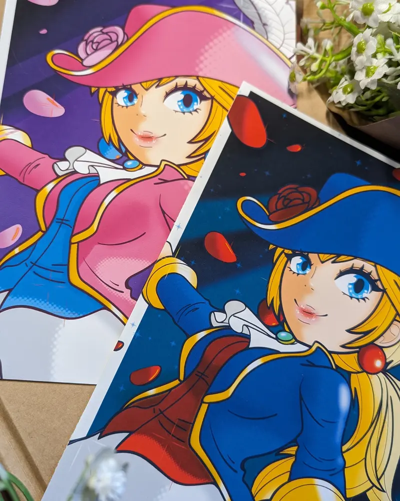 Print - Peach Mousquetaire