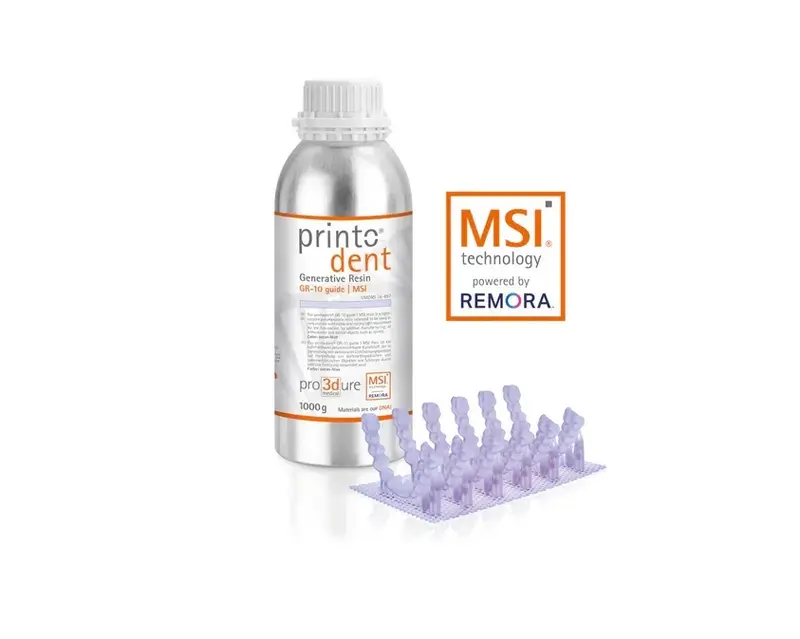 Pro3dure GR-10 guide MSI — Resina 3D Anti-Biofilm per Splint Ortodontici