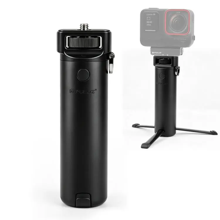 PULUZ 5000mAh High-Capacity Mini Battery Grip Tripod For DJI, Insta360, GoPro and Other Action Cameras (Black)