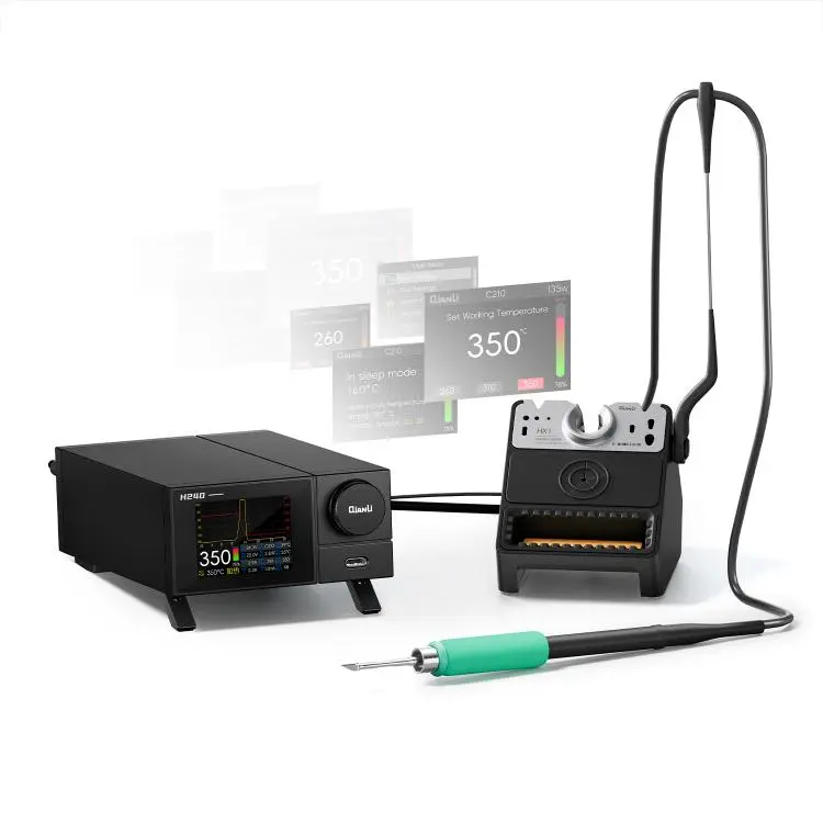 QIANLI H240 240W Smart Soldering Station with HX1 All-in-One Sleep Stand, Plug