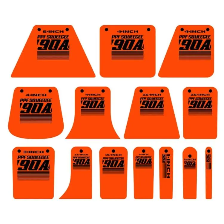qili 14pcs /Set Car Film Invisible Car Wrap Scraper(Orange)