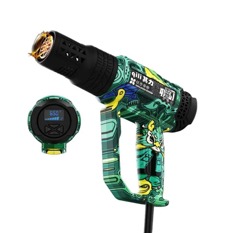 qili Constant Temperature Shrink Film Dedicated Hot Air Gun with Digital Display, EU Plug(180cm)