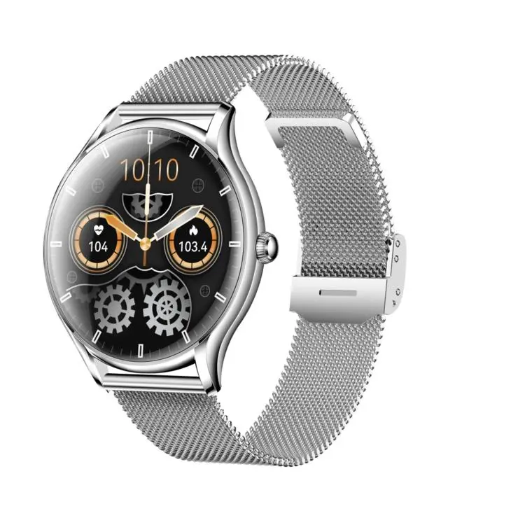 QS36 1.43-inch Smart Watch, Support Heart Rate, Blood Pressure, Blood Oxygen, Female Physiological Cycle(Silver Steel Strap)