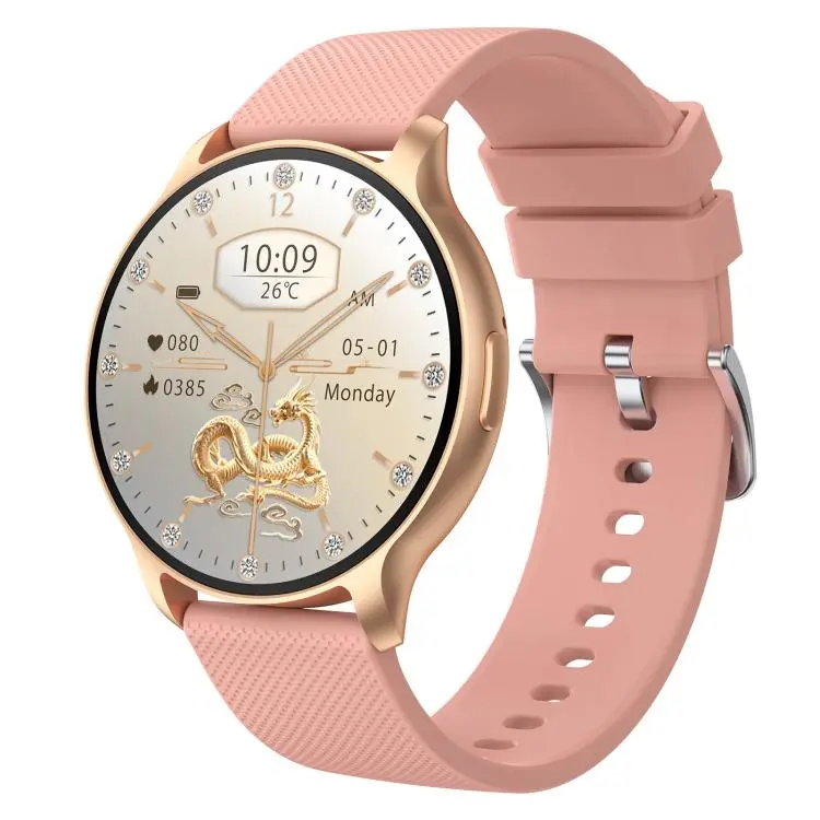 QS80 Pro 1.32-inch AMOLED Display Smart Sports Watch Supports Heart Rate Monitoring(Rose Gold)
