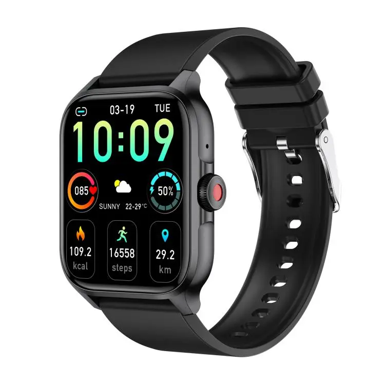 QX15 1.85-inch TFT Display Smart Sports Watch Built-in Heart Rate Monitor(Black)