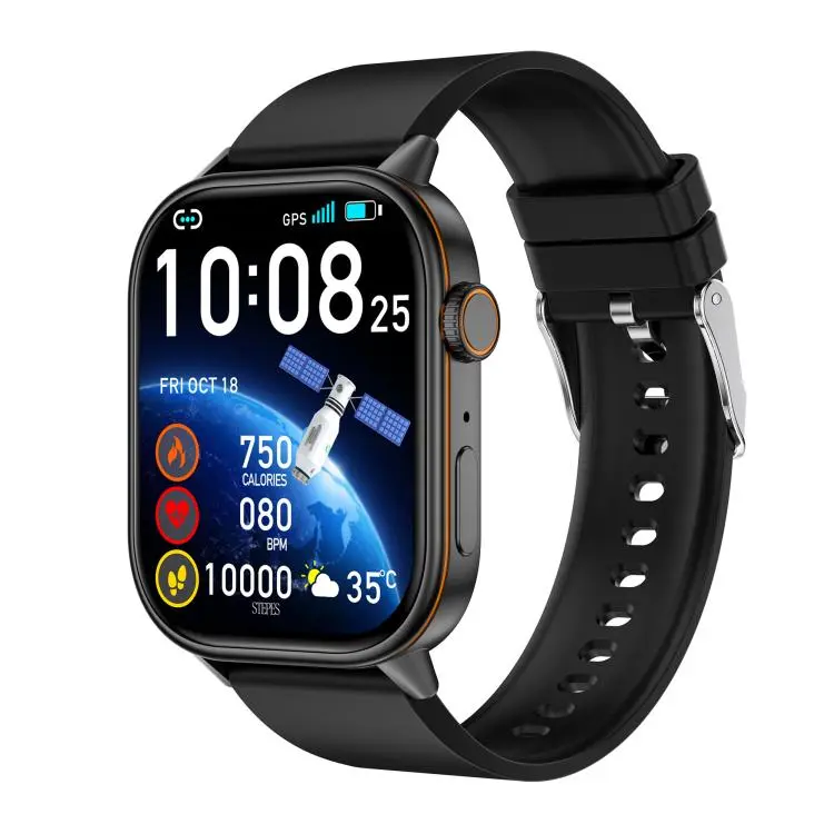 QX17 2.01-inch IPS Display Outdoor Sports Smart Watch Built-in GPS / Compass(Black)