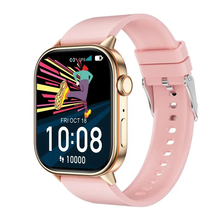 QX17 2.01-inch IPS Display Outdoor Sports Smart Watch Built-in GPS / Compass(Rose Gold)