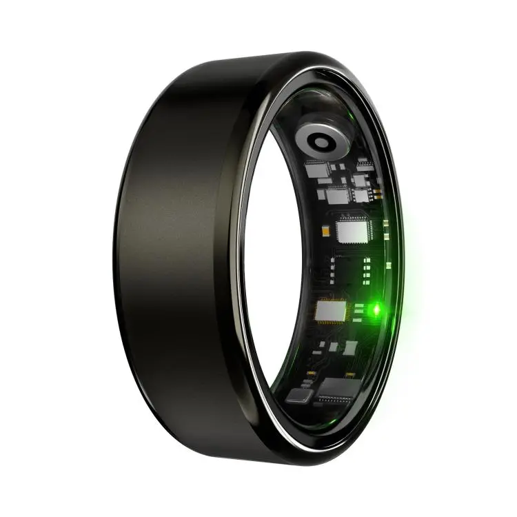 R100 SIZE 9 Smart Ring, Support Heart Rate / Blood Oxygen / Sleep Monitoring / Remote Photography(Black)