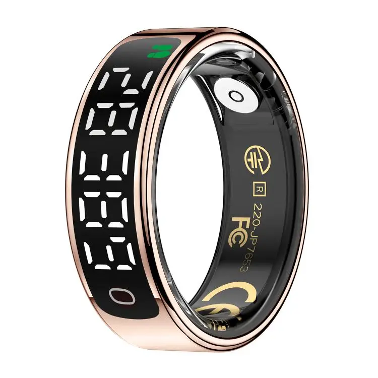 R13 SIZE 13 Smart Ring, Support Heart Rate / Blood Oxygen / Sleep Monitoring / Motion Sensing Game(Rose Gold)