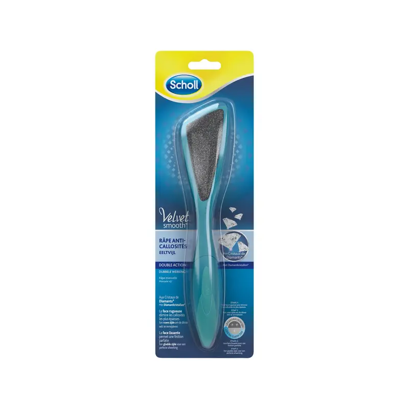 Râpe de Pédicurie - Double Action - Cristaux de Diamants - Scholl