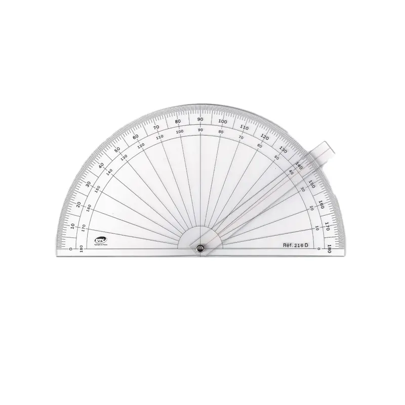 Rapporteur d'axe 180° 13 cm