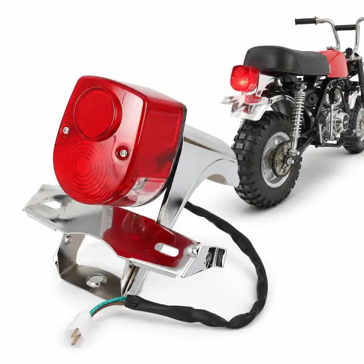 Rear Brake Tail Light Assembly with Bracket for Honda ST70 DAX ST50 ST90 CT50 CT70 Mini Bike