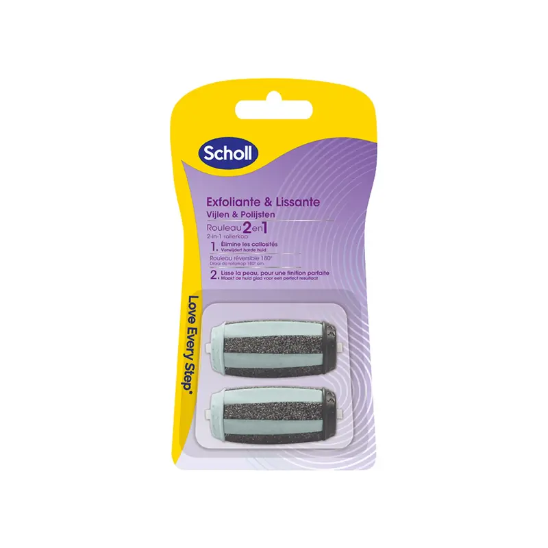 Recharge Rouleau 2 en 1 Exfoliant et Lissant - Râpe de Pédicurie Électrique - Scholl