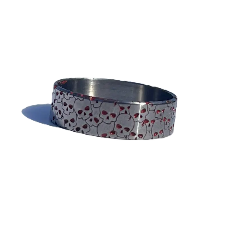 Red Skulls Beauty Ring Titanium 22mm Wowsers #W070