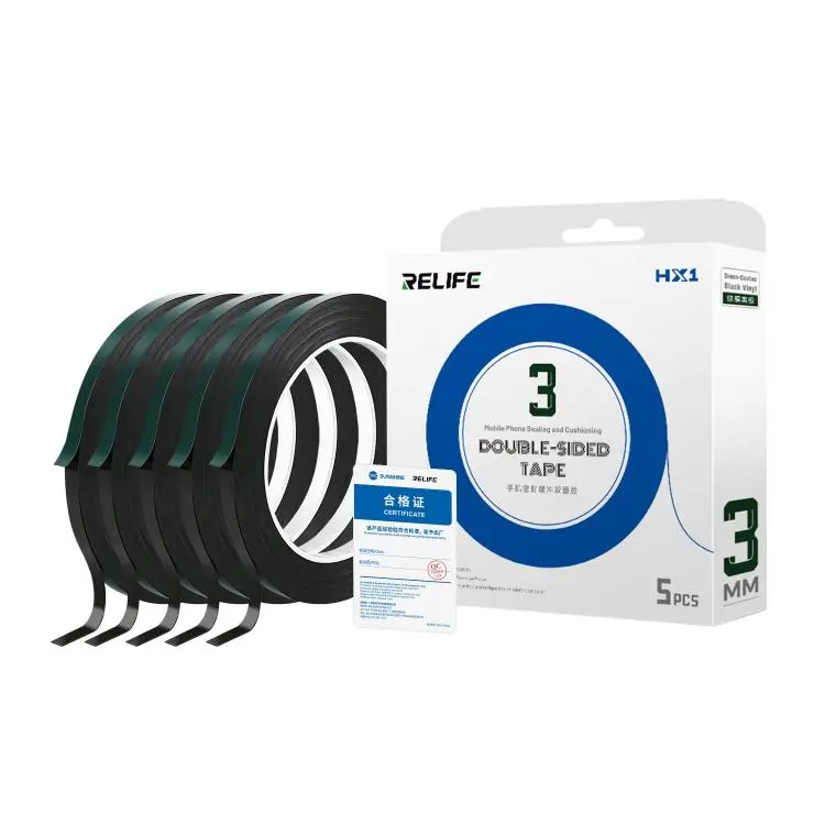 RELIFE HX1 5 in 1 Green Film Black Foam Double-Sided Tape, Size