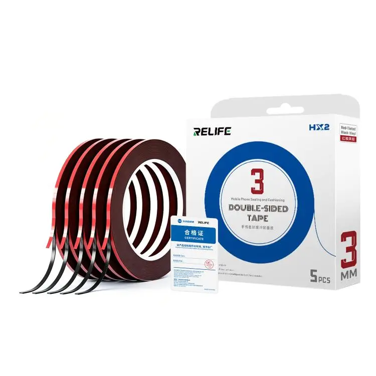 RELIFE HX2 5 in 1 Red Film Black Foam Double-Sided Tape, Size