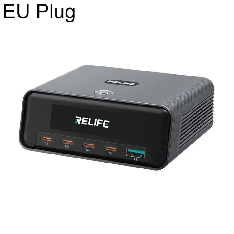 RELIFE Q8 165W GaN Intelligent Multi-Port Digital Display Charger, Plug