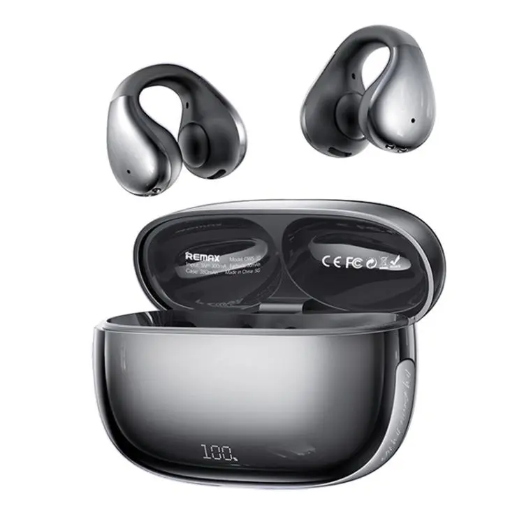 REMAX OWS-10 Clip-on True Wireless Stereo Music and Call Bluetooth Earphones(Black)