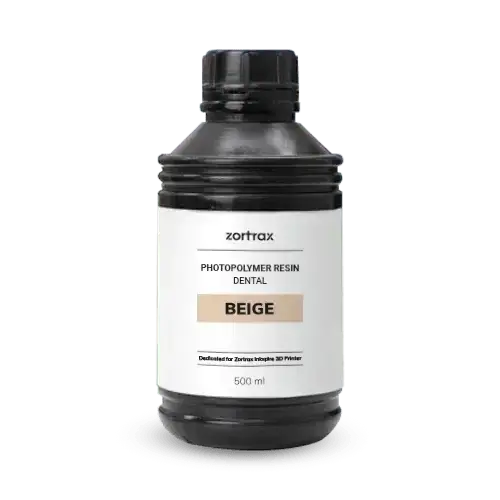 RESINA UV ZORTRAX - DENTALE - 500 ML - BEIGE